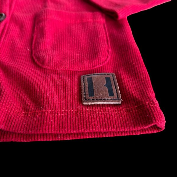 Beau Hudson Lightweight Ribbed Red Cardigan - Picture 4 of 5